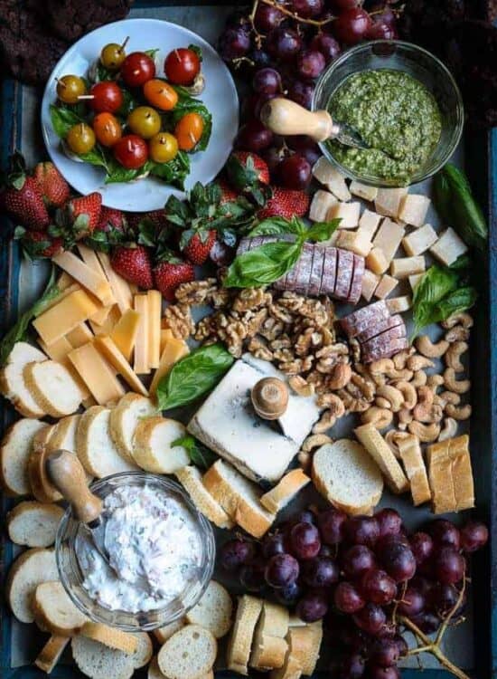 A cheese board perfect for the super bowl or any football game