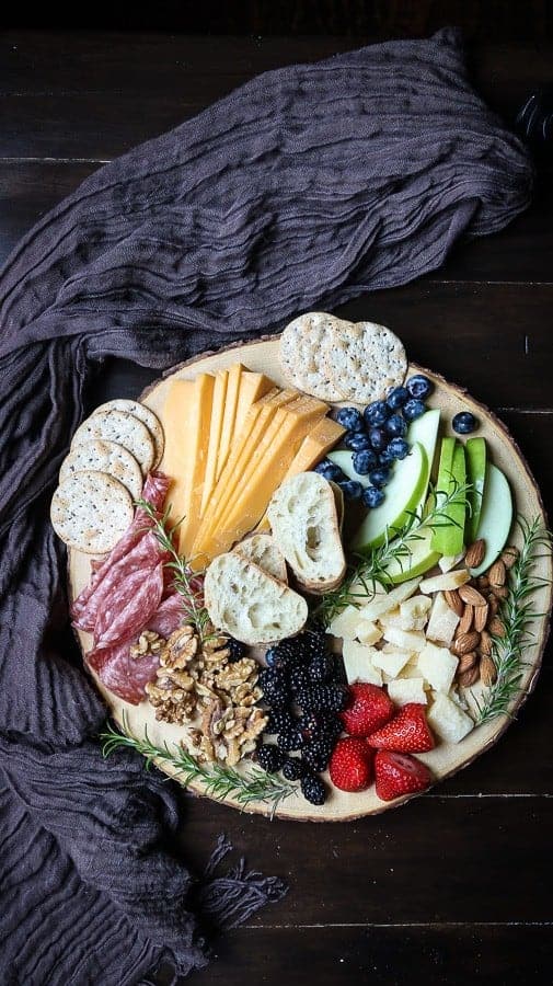 A Cheese board made for one person