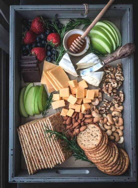 A cheese board perfect for a rainy day
